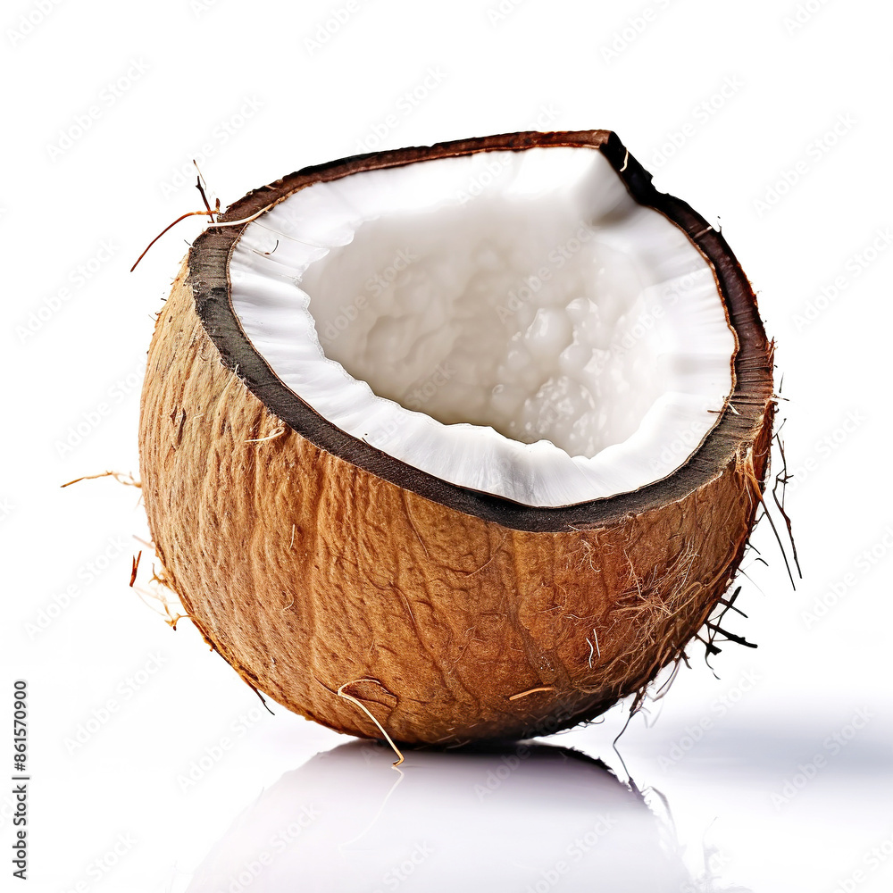 coconut, isolated on white background, full depth of field coconut, isolated on white background, full depth of field