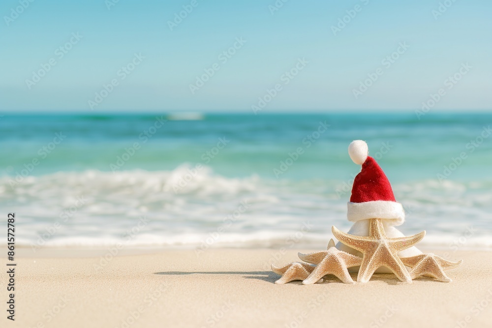 Christmas Starfish on Tropical Beach Christmas Starfish on Tropical Beach