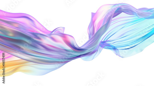 Gradient rainbow wave fluid isolated on transparent background