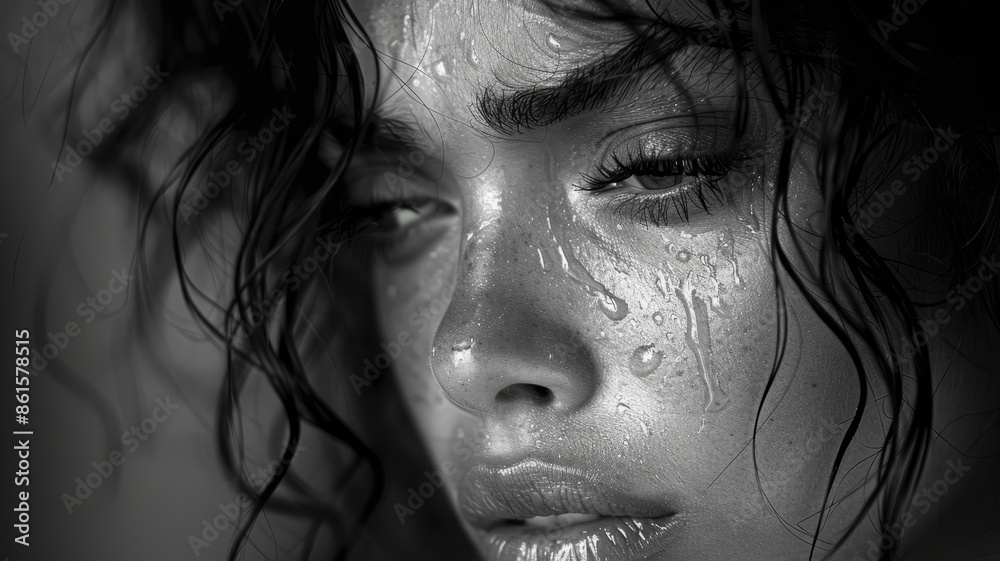 a woman is crying,generative ai