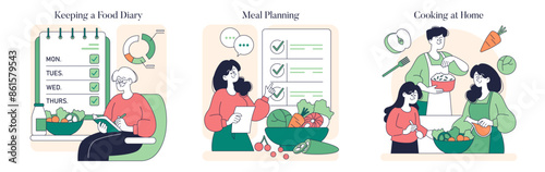Low Histamine Diet. Flat Vector Illustration