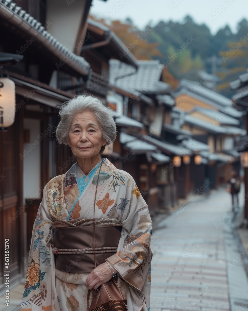 Middle-Aged Woman in Traditional Kimono Strolling Through Higashi Chaya District
Middle-Aged Woman in Traditional Kimono Strolling Through Higashi Chaya District