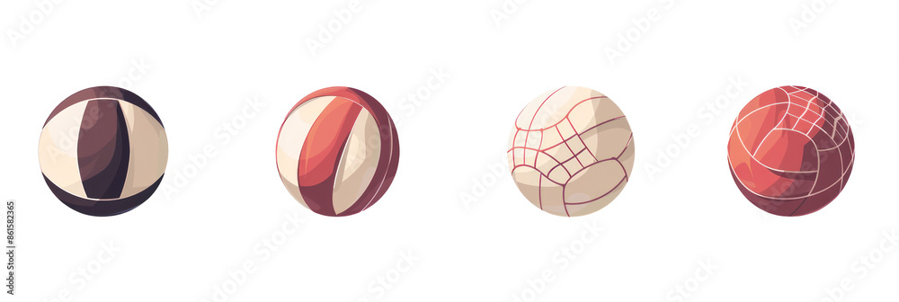 Fototapeta premium Four Different Types of Balls