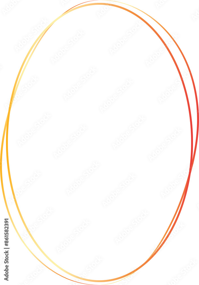 Gold circle frame luxury vector outline