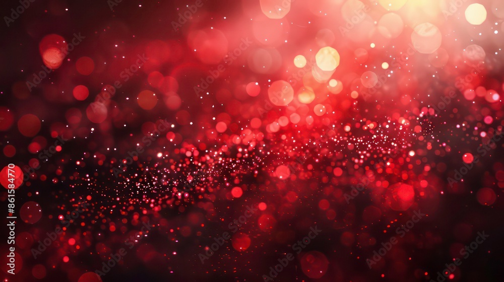 Abstract background new year, Red fireworks and bokeh celebrating holiday, copy space, generative AI. Abstract background new year, Red fireworks and bokeh celebrating holiday, copy space, generative AI.