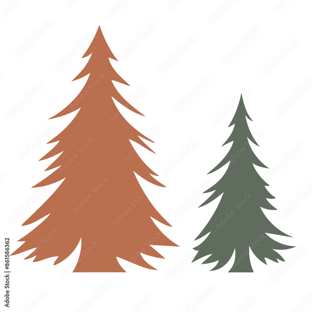 Obraz premium Two pine trees