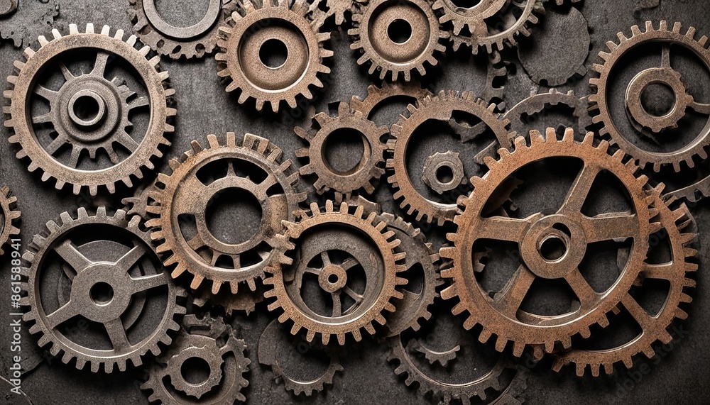 Industrial Cogs Gears Banner Background Industrial Cogs Gears Banner Background
