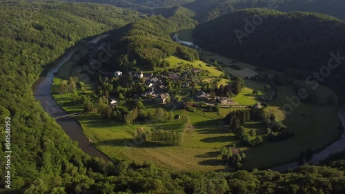 Aerial View of Frahan, Rochehaut: A Serene Belgian Village
