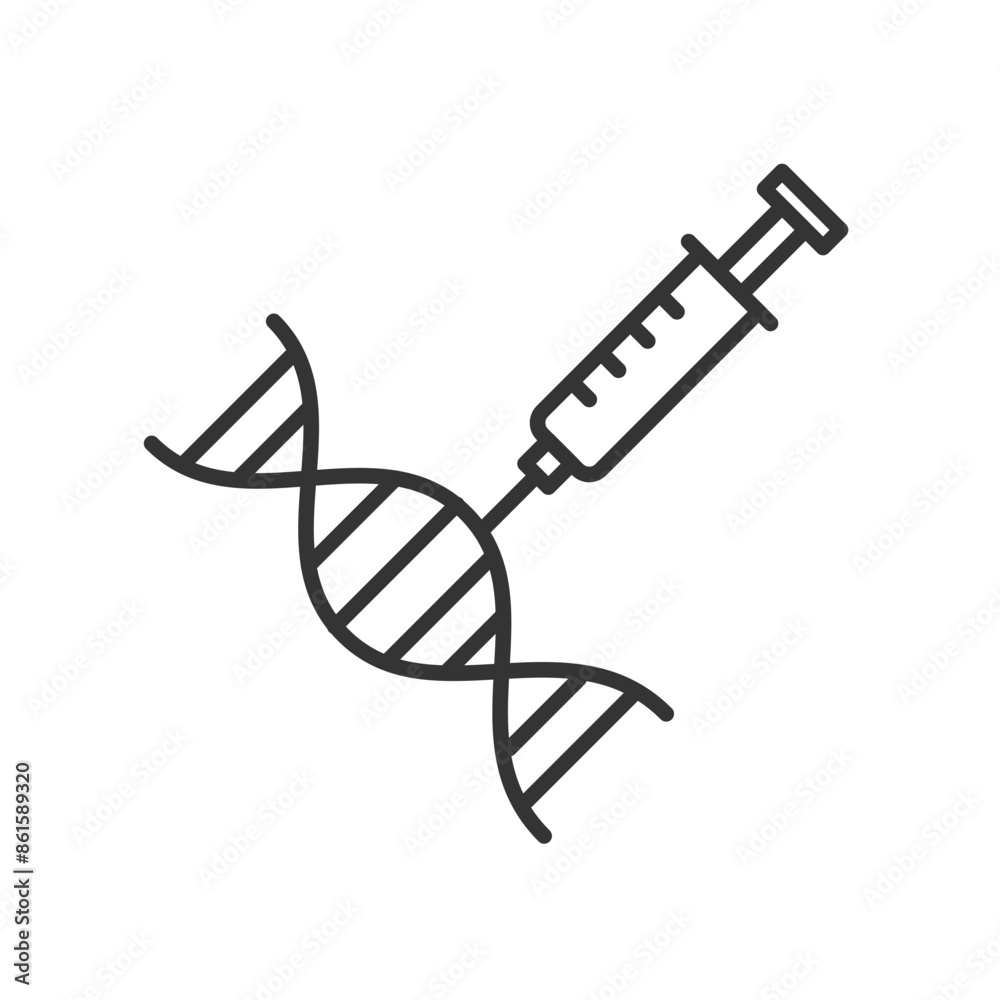 Biotechnology icon in outline style