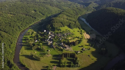 Aerial View of Frahan, Rochehaut - A Verdant Paradise