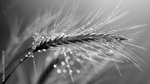 A breathtaking display of natures beauty in the form of dewy silken threads. Black and white art photo