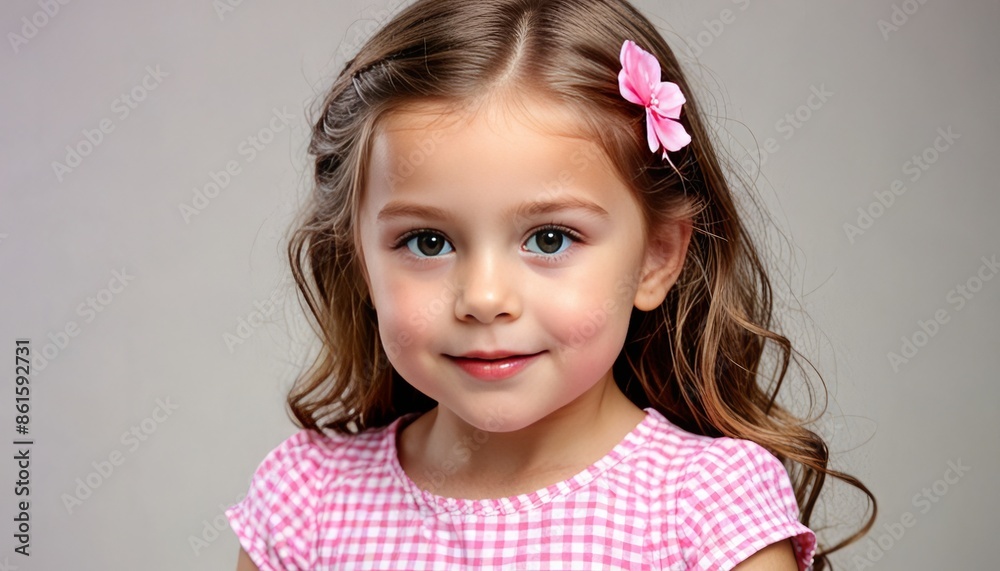 Portrait of little model girl in studio Portrait of little model girl in studio