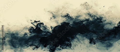 black smoke on pastel backg...