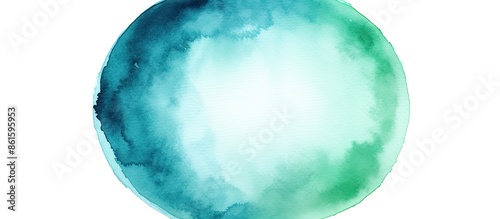 Hand-drawn watercolor circl...