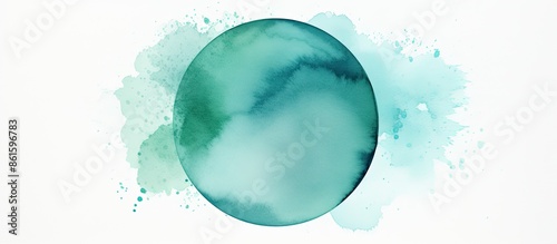 Hand-drawn watercolor circl...