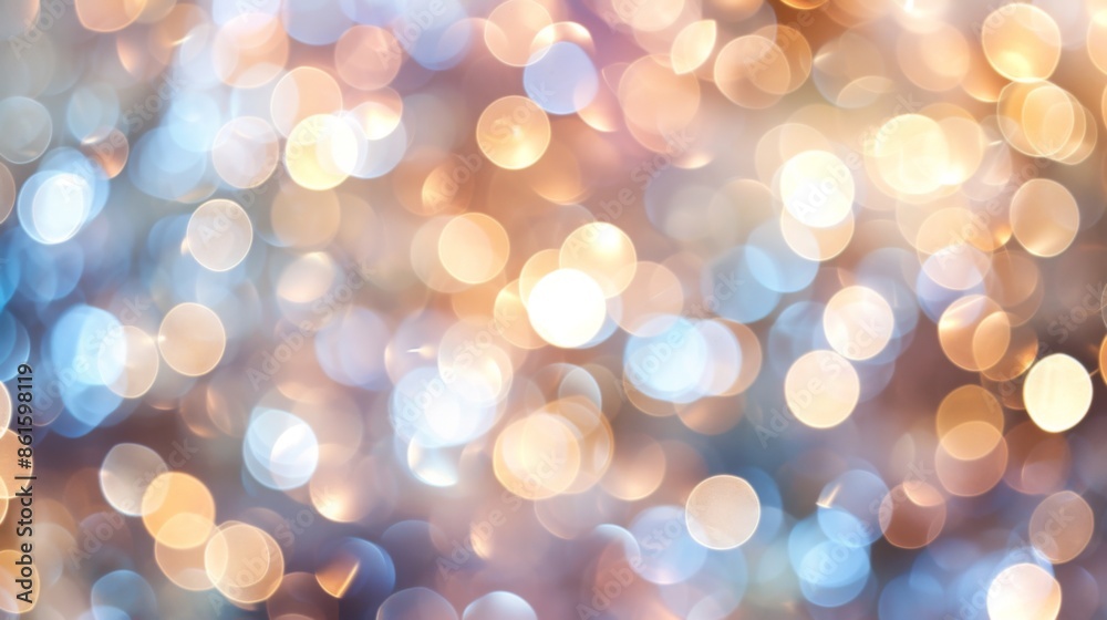 Fototapeta premium An abstract background featuring soft, out-of-focus bokeh light circles in various sizes and colors