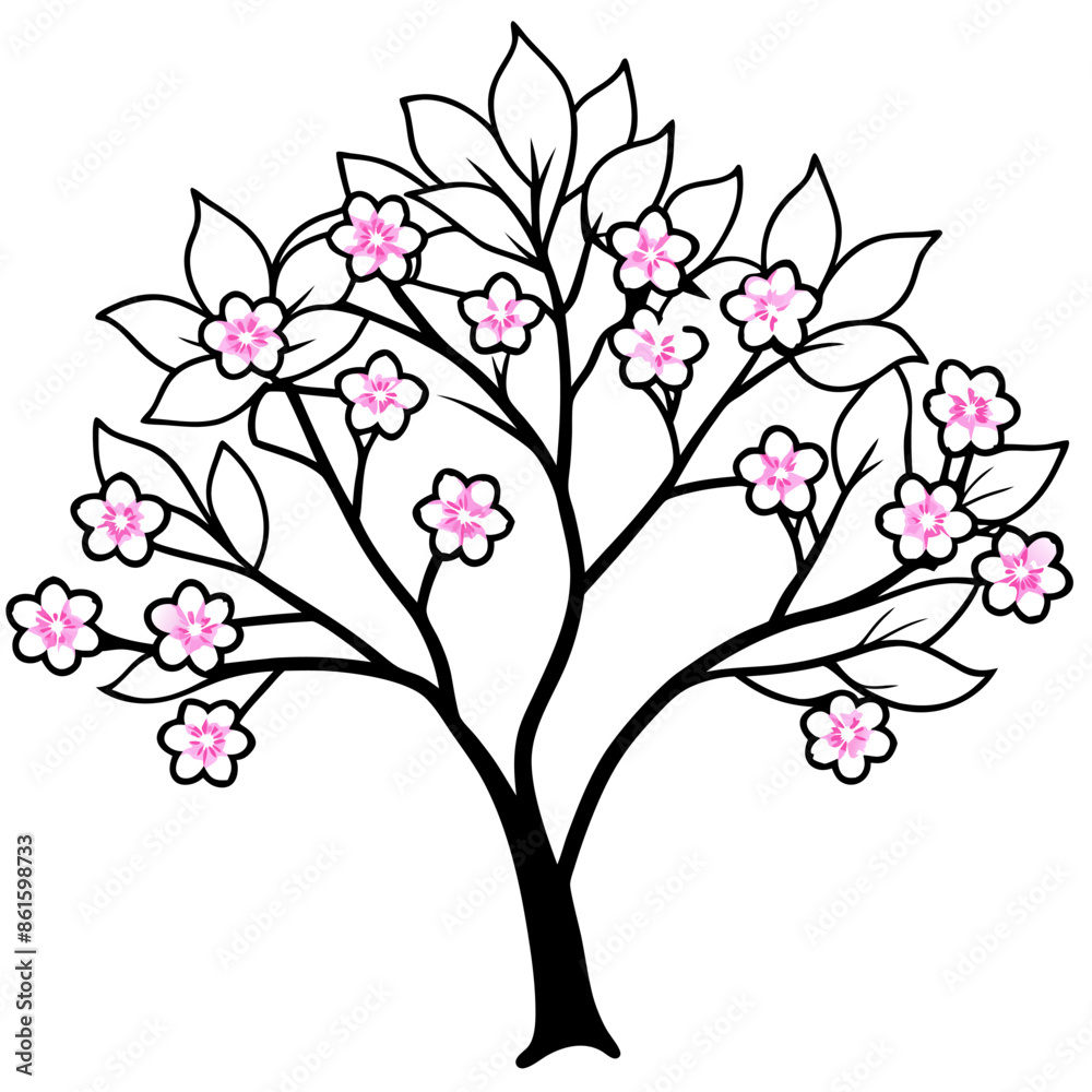 Plants with flower coloring pages. Flower outline Plants with flower coloring pages. Flower outline