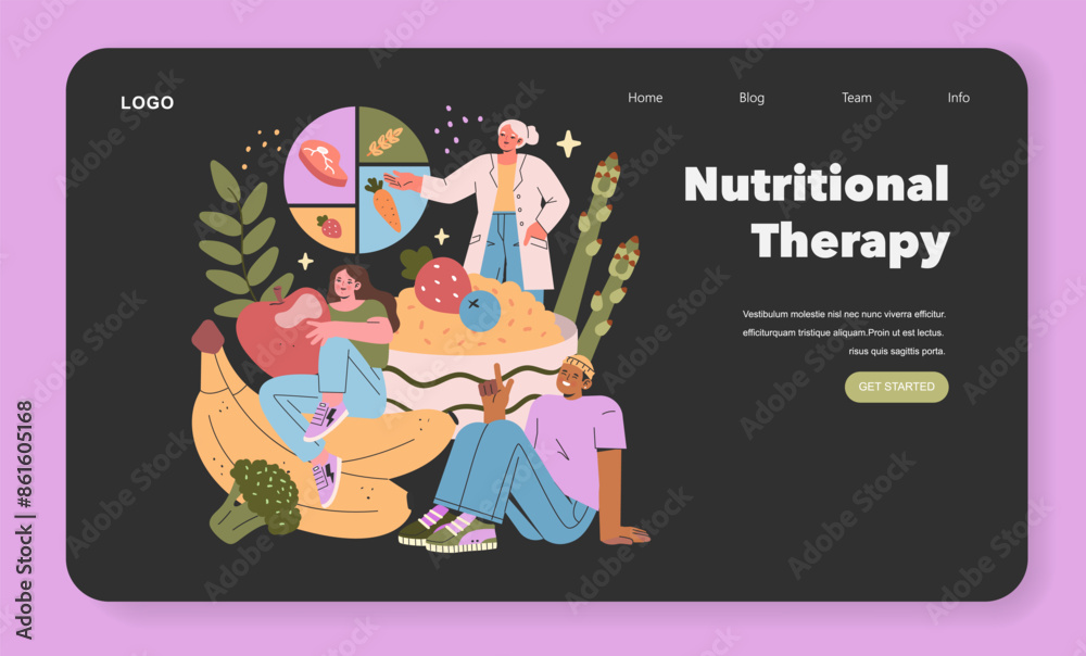 Fototapeta premium Alternative Medicine. Flat Vector Illustration