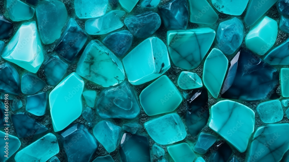 Fototapeta premium Turquoise Gemstone, Abstract Image, Texture, Pattern Background, Wallpaper, Background, Cell Phone Cover and Screen, Smartphone, Computer, Laptop, Format 9:16 and 16:9 - PNG