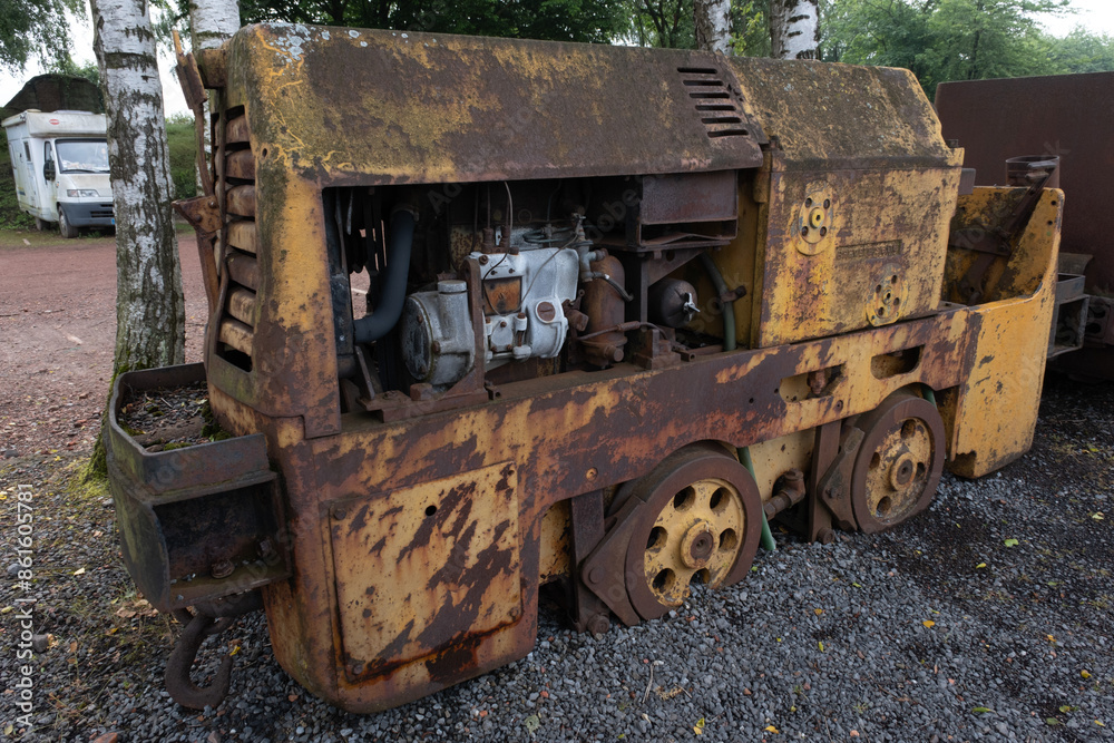 Industrial machines from an old abandoned coal mine, old and rusty. Industrial machines from an old abandoned coal mine, old and rusty.