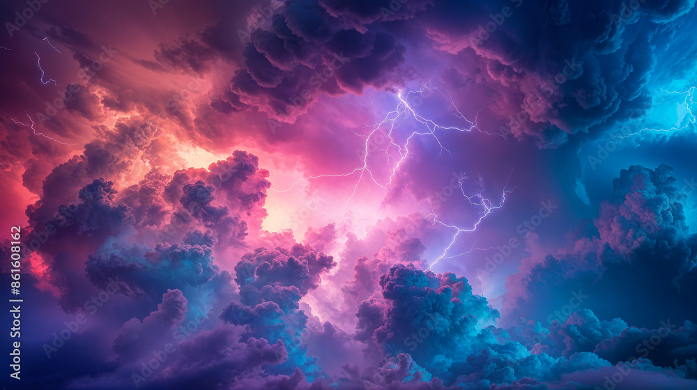 thunderclouds with lightning
