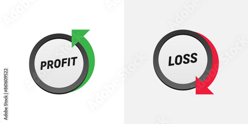 Profit and loss up and down arrow icon