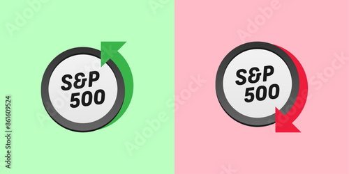 S&P 500 up and down arrow icon