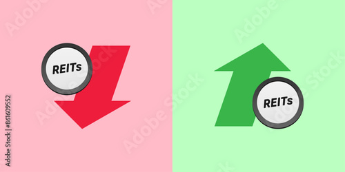 REITs up and down arrow icon