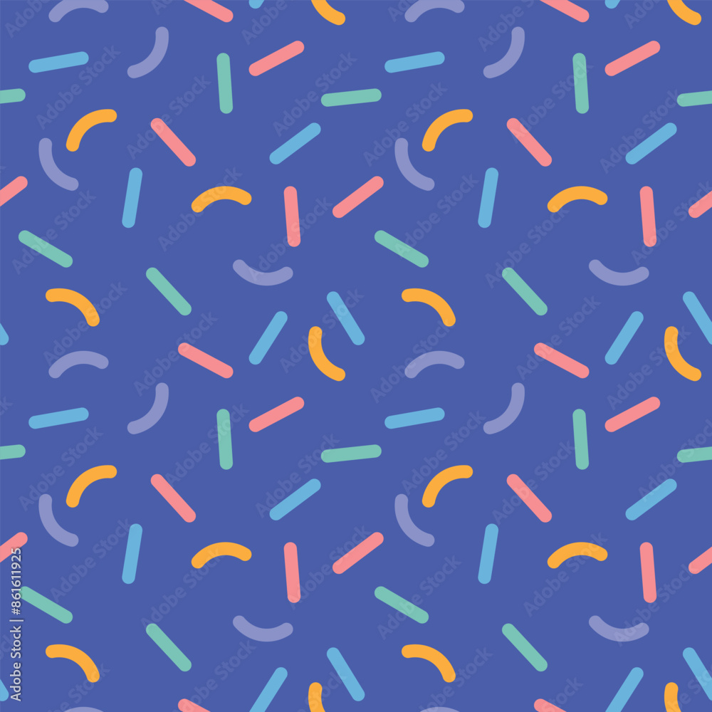 seamless pattern with decorative sprinkles for ice cream, party confetti - vector illustration seamless pattern with decorative sprinkles for ice cream, party confetti - vector illustration
