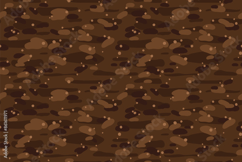 nature seamless soil, ground, dirt pattern- vector illustration