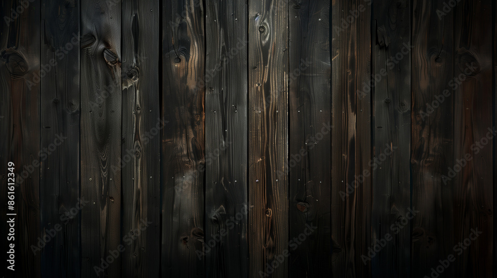 Obraz premium A beautifully designed dark wood background, perfect for enhancing visual projects with a touch of elegance and natural texture