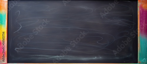 Colorful chalk placed in fr...