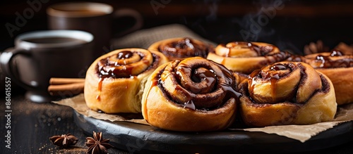 Cinnamon rolls served at ho...