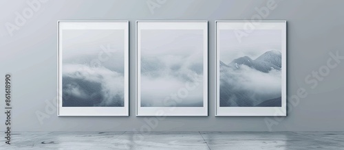 Three poster mockup. Copy s...