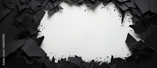 Ripped black paper set agai...