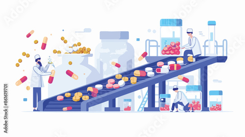 Pharmaceutical Industry Medical Drugs Producing Factory