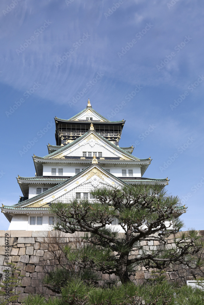 The osaka castle in the big castle and most famous in osaka japan The osaka castle in the big castle and most famous in osaka japan