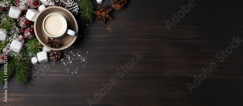 Top view of a Christmas bac...