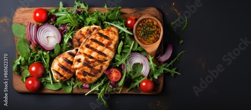 Top view of a healthy menu ...