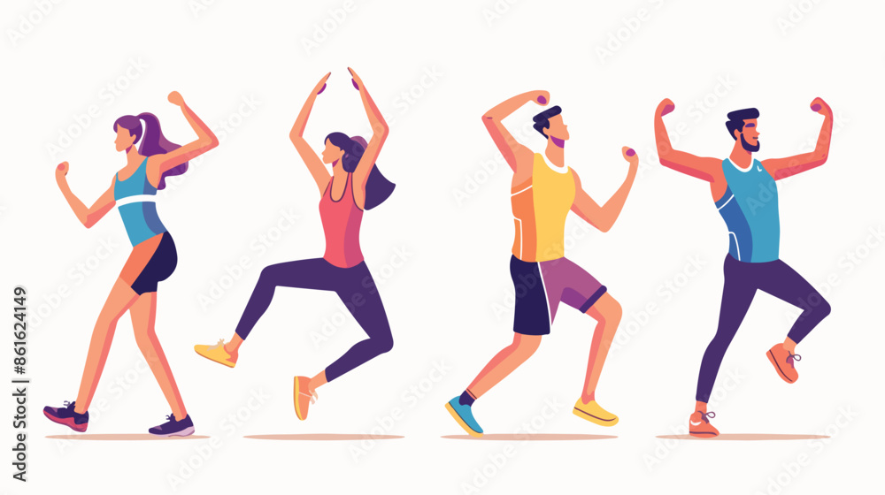 Sport Activities Four . Male and Female Sportsmen Sport Activities Four . Male and Female Sportsmen