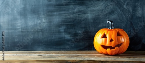 A Halloween-themed orange p...