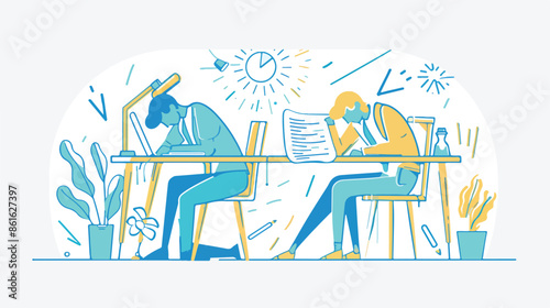 Professional Burnout Syndrome Website Landing Page. 