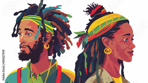 Reggae Rasta Subculture Couple Embodies Vibrant Dread