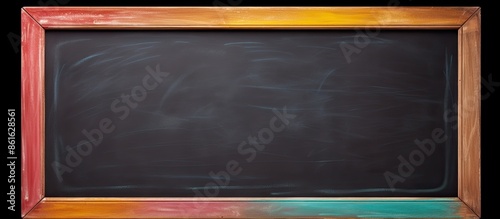Colorful chalk placed in fr...