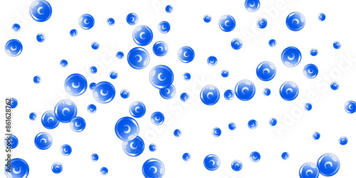 Vitamin C round capsules scattered randomly.