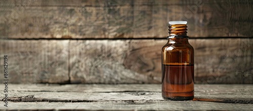 Brown glass medicine bottle...