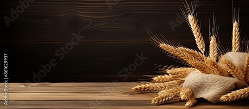 Wheat ears displayed on a t...