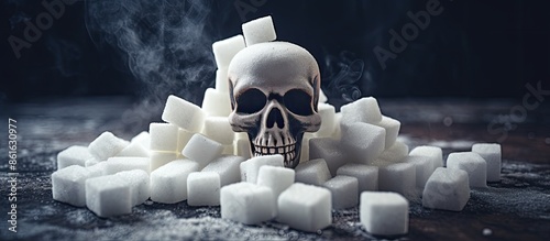 Illustrating a skull made o...