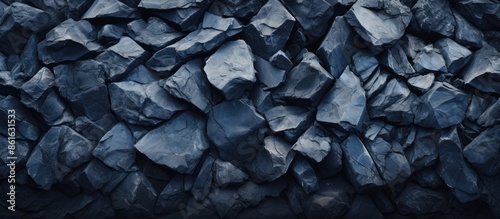 Navy blue stone texture fro...