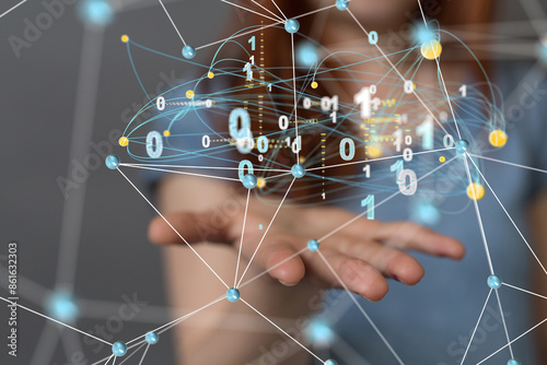 Global network. Blockchain....